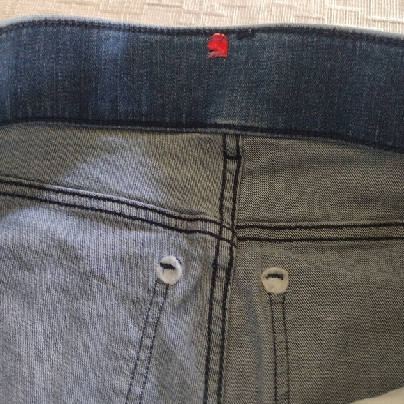 Spanx Jeans Women Medium Blue Kick Flare High Rise Vintage Indigo Pull On Denim - Picture 6 of 11